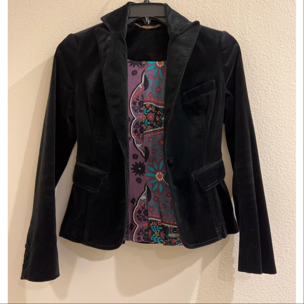 7 for all mankind corduroy black blazer